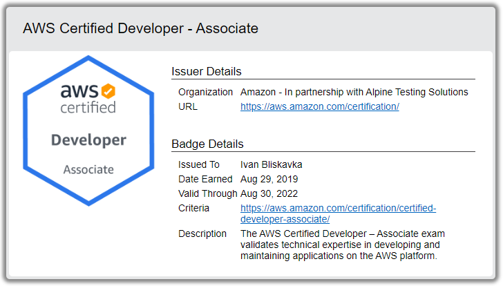 AWS Certified Developer